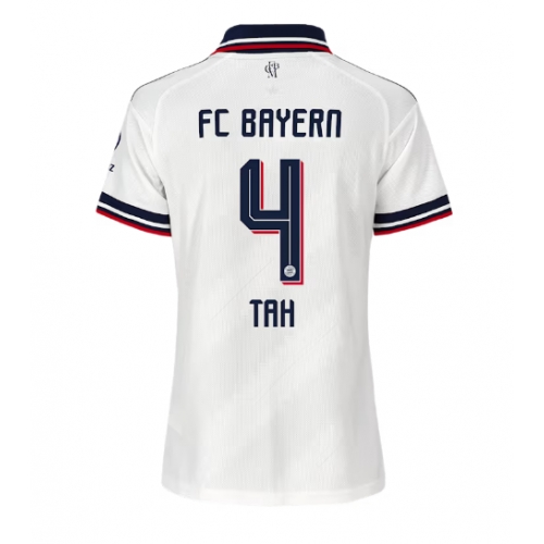 Bayern Munich Jonathan Tah #4 Maglia Gara Trasferta Repliche 2026-27 Donna Maniche Corte Bayern Munich Jonathan Tah #4 Maglia Gara Trasferta Repliche 2026-27 Donna Maniche Corte
